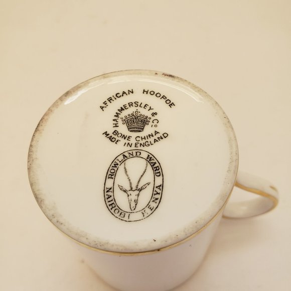 Set of 5 Vintage Hammersley & Co Bone China Bird Demitasse Cup and Saucer - Picture 14 of 16